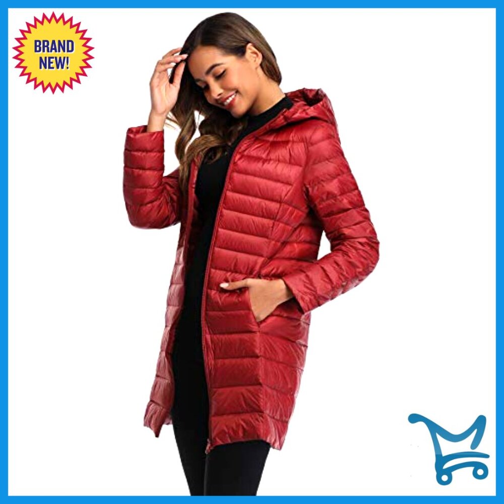 Plus Size Packable Down Puffer Jacket Hooded Wint… - image 5